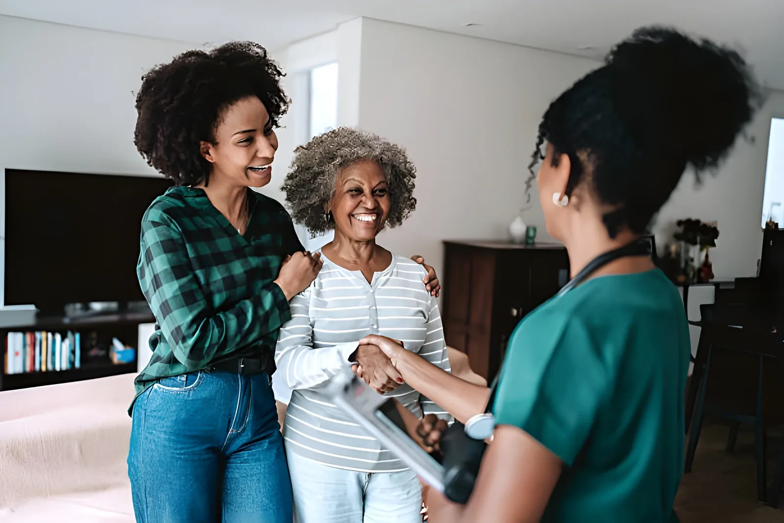 Social worker offering supportive guidance to a client